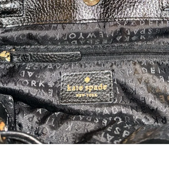 Kate Spade Black Pebbled Soft Leather Backpack Mulberry Street Breezy Small Bag - Picture 11 of 14